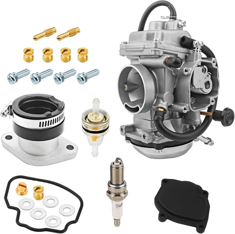 neivilu Carburetor Carb & Intake Manifold Boot For Yamaha Wolverine 350 YFM350 YFM350FX 1996-2005 4KB-14901-22-00 4KB-13586-01-00 - Image 1